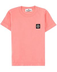 Stone Island - T-Shirt Con Patch Logo - Lyst