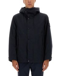 Stone Island - Weatherproof Cotton Canvas Short Parka - Lyst