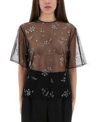 Rabanne - Transparent Top With Applications - Lyst