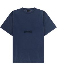 Balenciaga - T-Shirt Con Logo Ricamato - Lyst