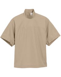 Ami Paris - Cotton Top With Raised Collar - Lyst