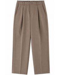 Herno - Pantalone Dritto Con Vita Elasticizzata - Lyst