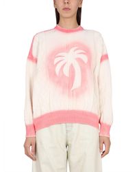 Palm Angels - Patent Leather Effect Palm Sweater - Lyst