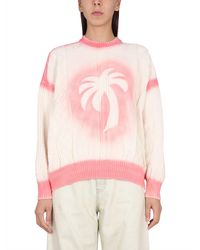 Palm Angels - Patent Leather Effect Palm Sweater - Lyst