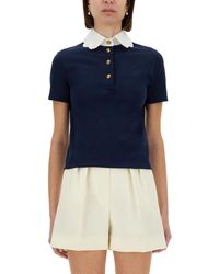 Valentino - Embroidered Cotton Sweatshirt Polo Shirt - Lyst