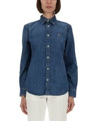 Polo Ralph Lauren - Button-Down Denim Shirt With Tailored Fit - Lyst