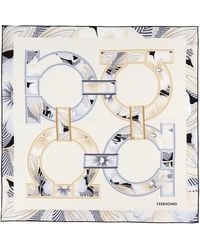 Ferragamo - Foulard A Fiori "Gancini" - Lyst