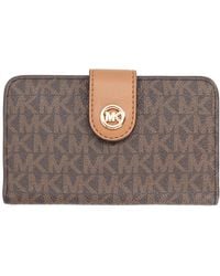 MICHAEL Michael Kors - Portafoglio Medium Con Stampa Logo E Ciondolo Mk Pop - Lyst