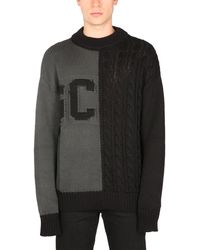 Gcds - Crew Neck Two-Tone Sweater - Lyst