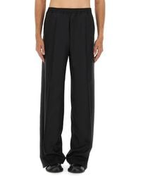 Moschino - Wool Canvas Pants Virgin Trousers - Lyst