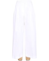 Aspesi - PANTALONE WIDE LEG IN POPELINE DI COTONE - Lyst