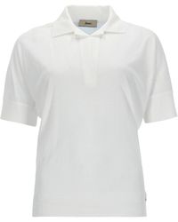 Herno - Cotton Blend Polo Shirt - Lyst