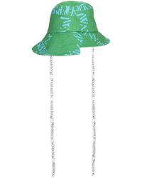 JW Anderson Asymmetric Bucket Hat With Laces - Green