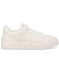 Balmain - Low-Top Leather Sneakers - Lyst