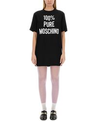 Moschino - Dress With Logo - Lyst