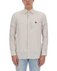 Etro - Camicia Con Logo Pegaso - Lyst
