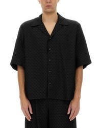 McQueen - Loose Fit Skull Pattern Shirt - Lyst