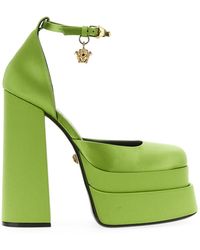 Versace - DÉCOLLETÉ PLATFORM MEDUSA AEVITAS IN PELLE - Lyst