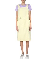 KENZO - Square Neck Midi Dress - Lyst