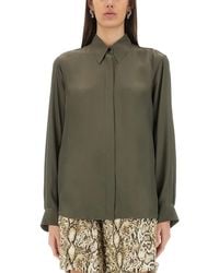 Dries Van Noten - Silk Blend Satin Shirt - Lyst