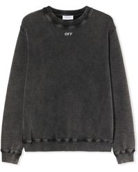 Off-White c/o Virgil Abloh - Check Flan Arrow Logo Sweatshirt - Lyst