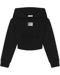 Dolce & Gabbana - Logo Plaque Hoodie - Lyst