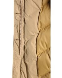 Woolrich "luxury Arctic" Down Jacket With Fur Edged Hood - Natural