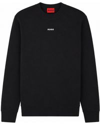 HUGO - Felpa Con Logo - Lyst