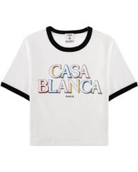 CASABLANCA - T-Shirt "Stacked Logo" - Lyst