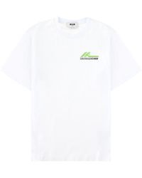 MSGM - Logo Crew Neck T-Shirt - Lyst