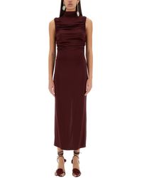 Magda Butrym - Abito Con Colletto Drappeggiato - Lyst