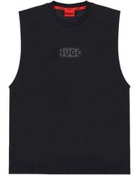 HUGO - Top Con Logo - Lyst