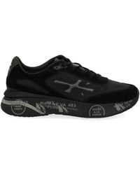 Premiata - Calf Leather And Goat Leather Sneakers With Modern Design - Lyst