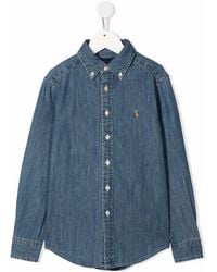Polo Ralph Lauren - Camicia Denim Con Logo - Lyst