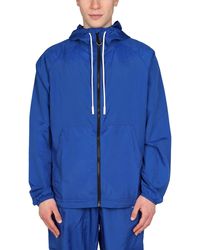 Marcelo Burlon - Cross Print Windbreaker Jacket - Lyst