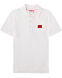 HUGO - Polo Con Patch Logo - Lyst