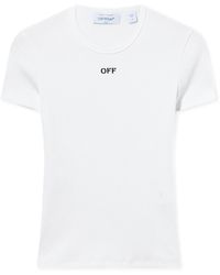 Off-White c/o Virgil Abloh - Basic T-Shirt With Logo Cotton T-Shirts - Lyst