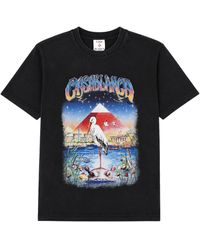 CASABLANCA - Egypt Graphic Print Oversize Cotton T-Shirt - Lyst