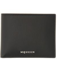 McQueen - Bi-Fold Wallet Wallets Nero-Uomo - Lyst