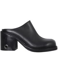 Sunnei - Hole Leather Sabot Sandals - Lyst