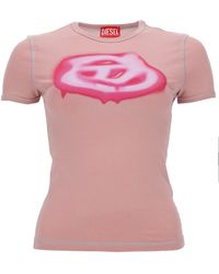 DIESEL - T-Shirt Con Logo Effetto Graffiti - Lyst