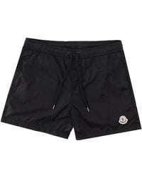Moncler - Costume Da Bagno Con Patch Logo - Lyst