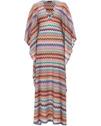 Missoni - Long Caftan Cover-Up With Micro Pixel-Effect Zigzag Pattern - Lyst