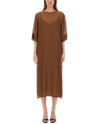 Alysi - Silk Midi Dress - Lyst
