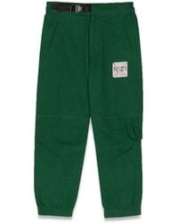 N°21 - Pants With Logo Patch - Lyst