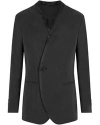 Giorgio Armani - Asv Upton Line Washed Silk And Linen Blend Tuxedo Jacket - Lyst