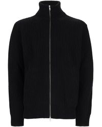 MM6 by Maison Margiela - Maglia A Costine Con Zip - Lyst
