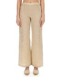 120% Lino - Pantalone Wide Leg - Lyst