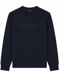 BOSS - Felpa "We_Logo" Relaxed Fit - Lyst