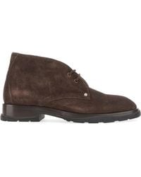 McQueen - Stylish Suede Boot With 3 Cm Heel For - Lyst